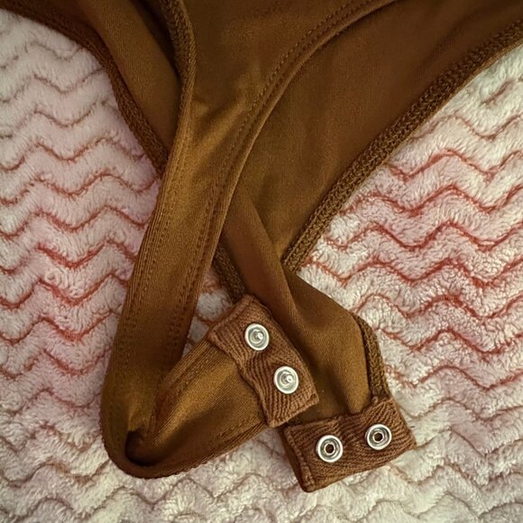 Forever 21 Brown Bodysuit - Size Large - Picture 7 of 8
